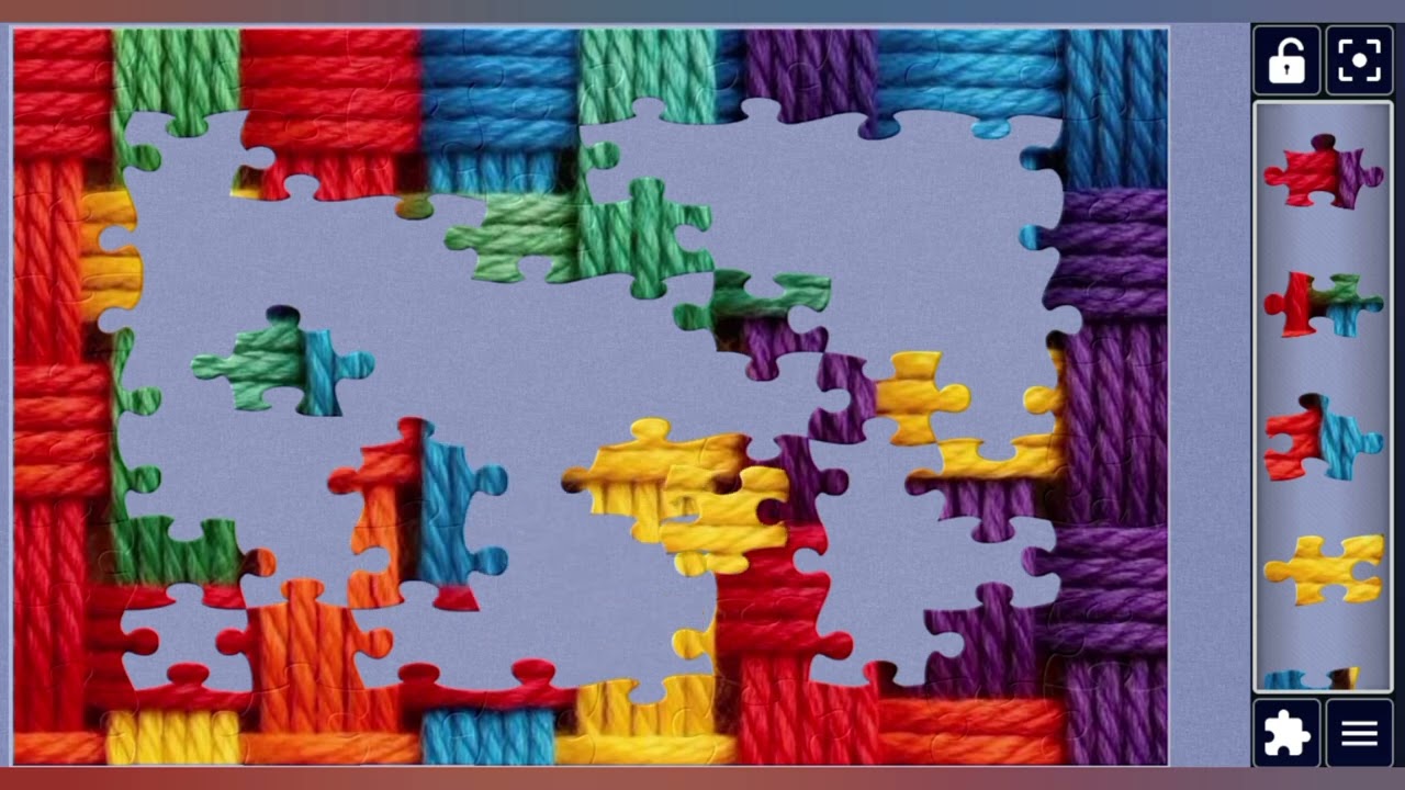 Rainbow Yarn Pattern 🌈🧶🧩 Vibrant jigsaw puzzle 🧩//@jigsawpuzzle45 