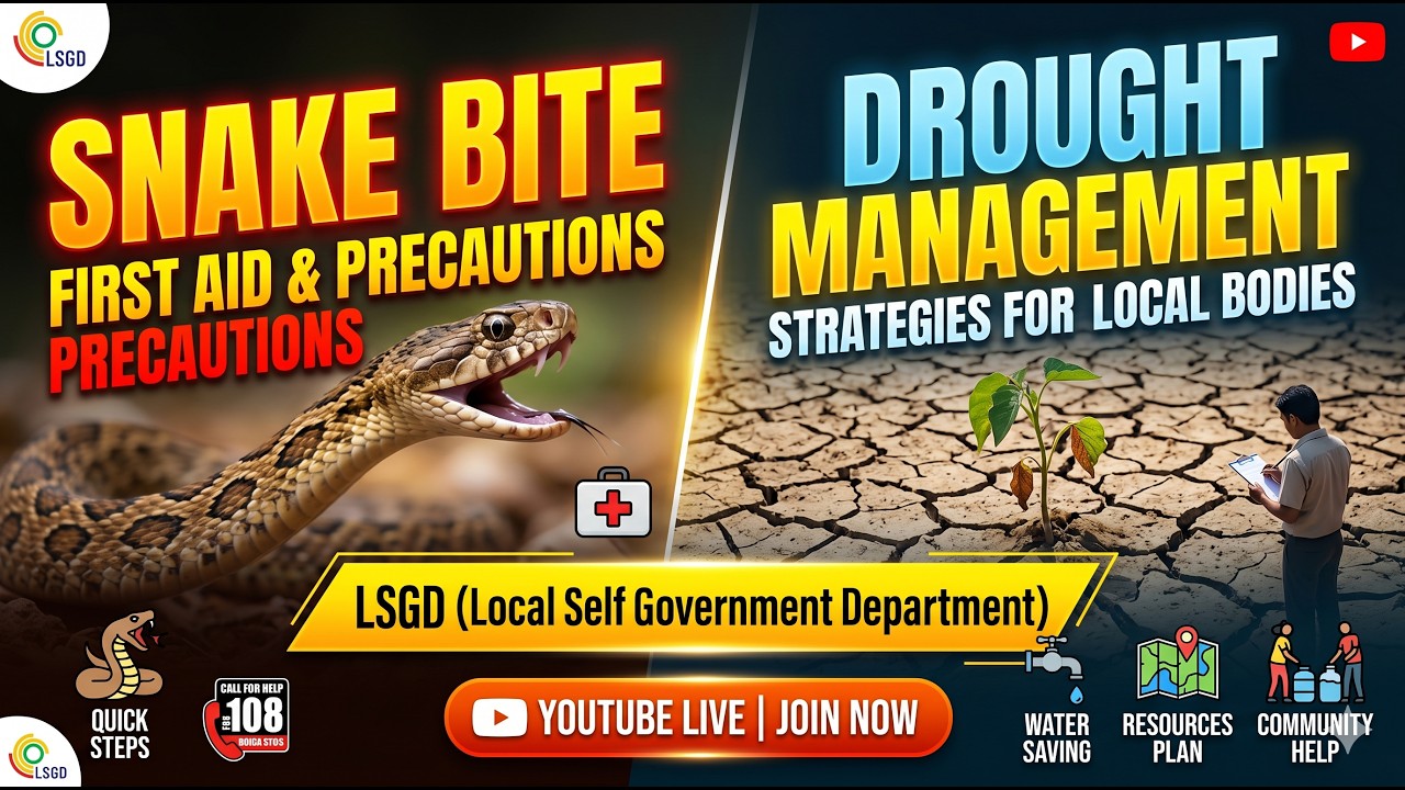 SNAKE BITE| | DROUGHT MANAGEMENT FOR  LOCAL BODIES|| LSGD