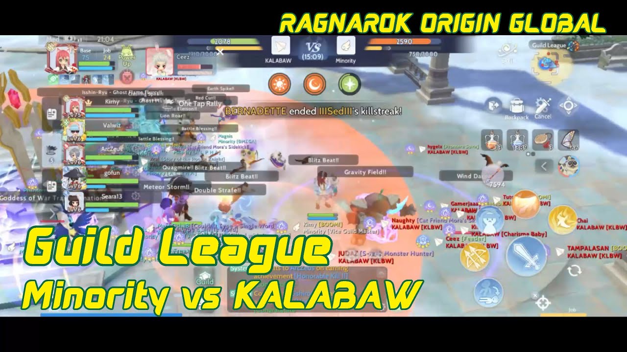 ROO Prontera 7 - Guild League Minority vs KALABAW | tips and trick strategi menang WAR