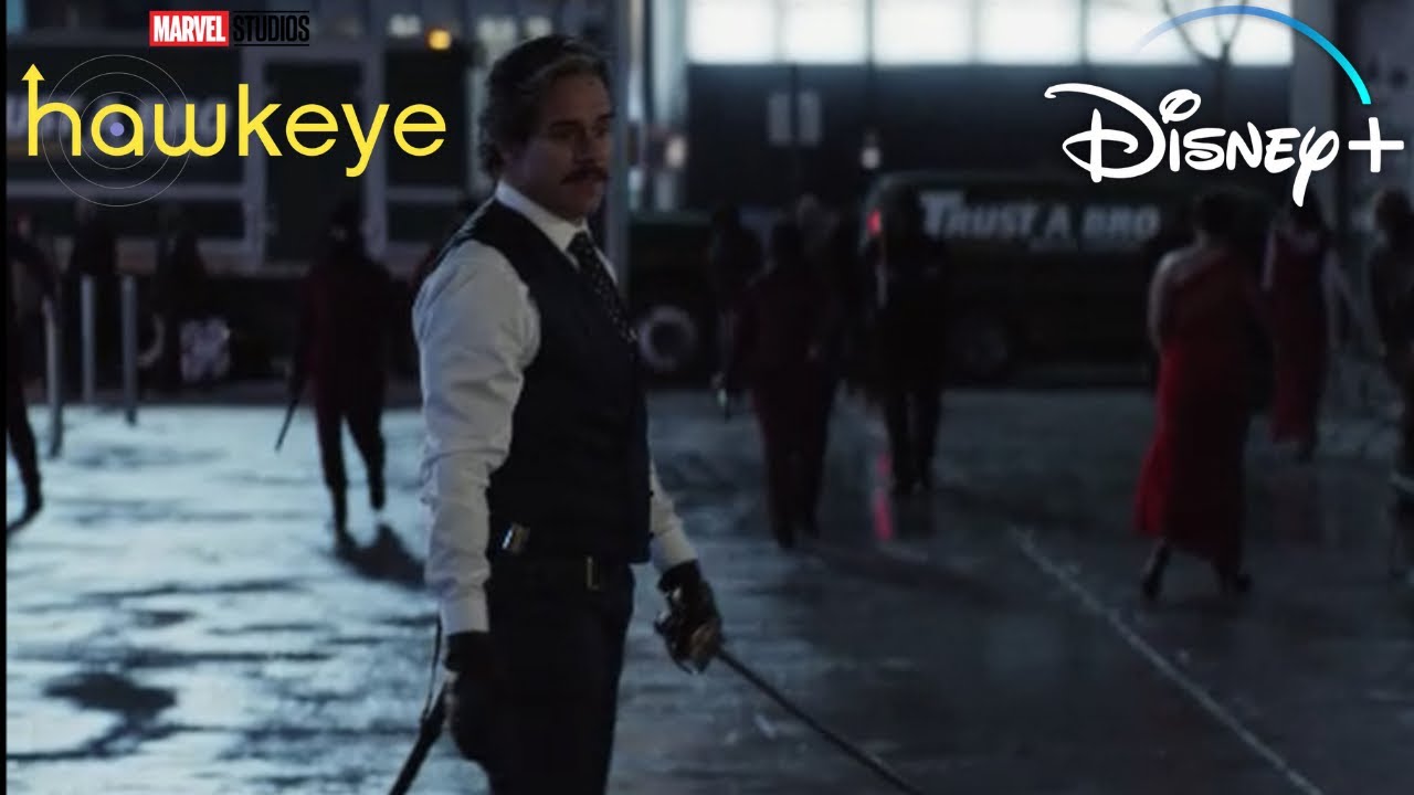 Swordsman/Jack saves Kate from the Tracksuit Gang | Hawkeye Season Finale