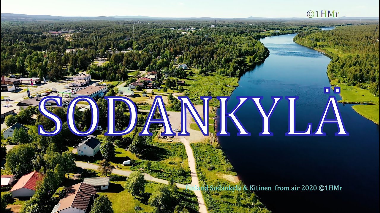 Finland Sodankylä from air Voyage