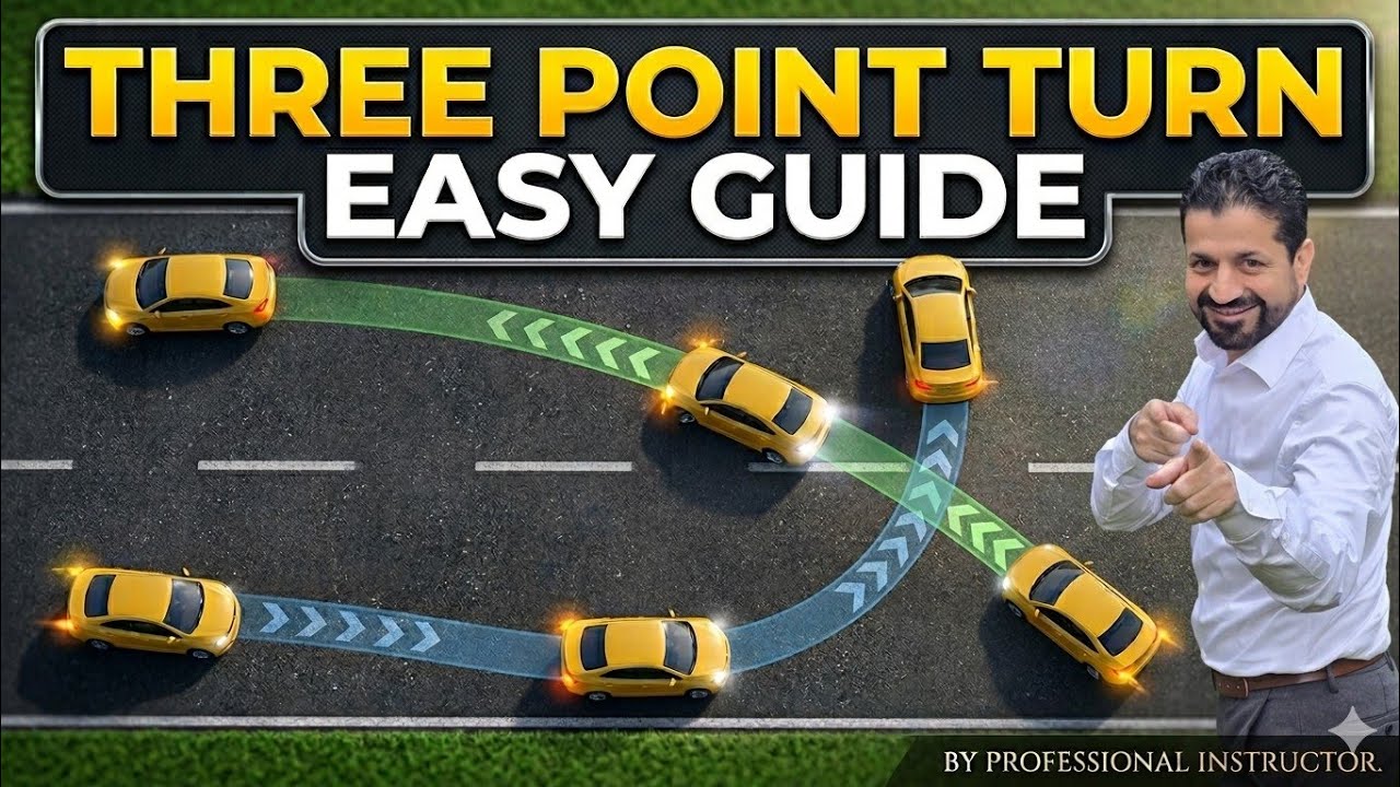 Three Point Turn with step by step instructions.