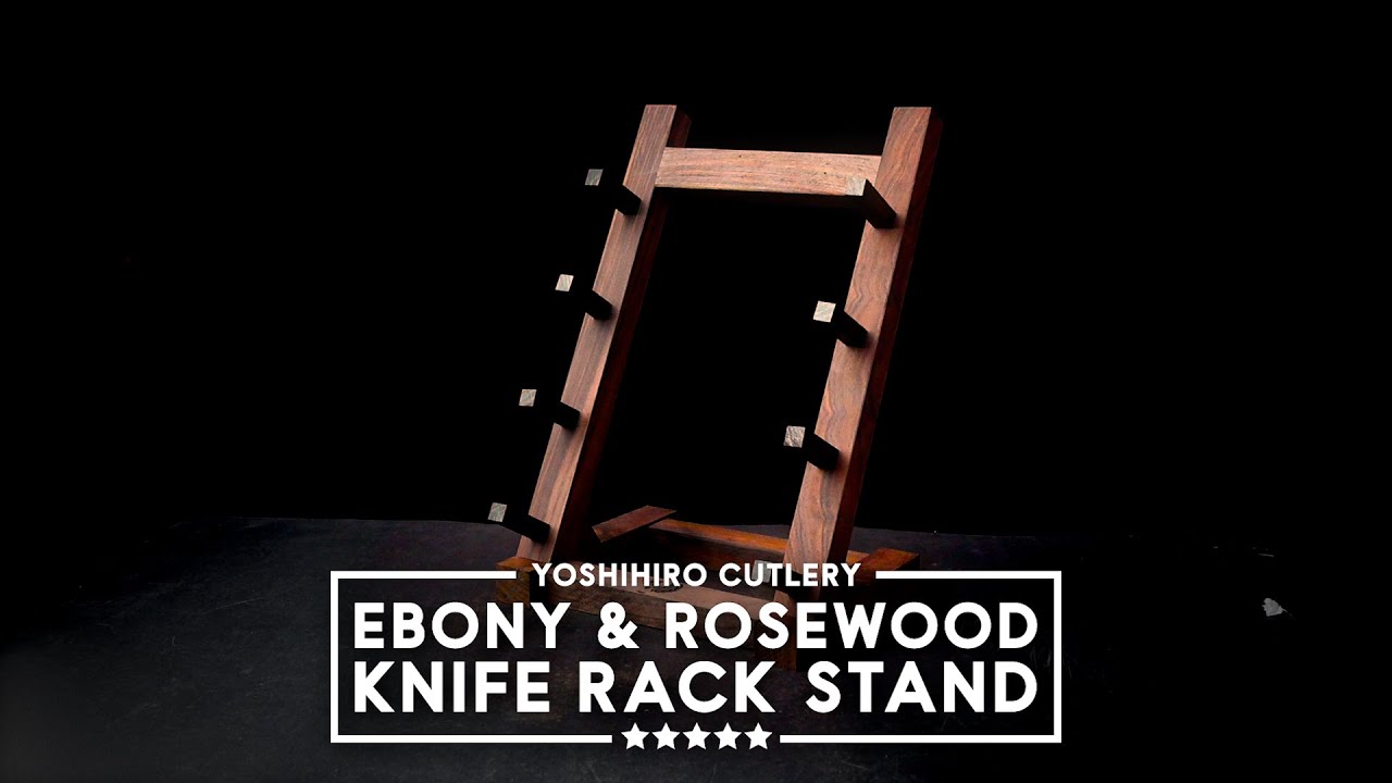 Yoshihiro Ebony and Rosewood Knife Rack Stand #cheftools