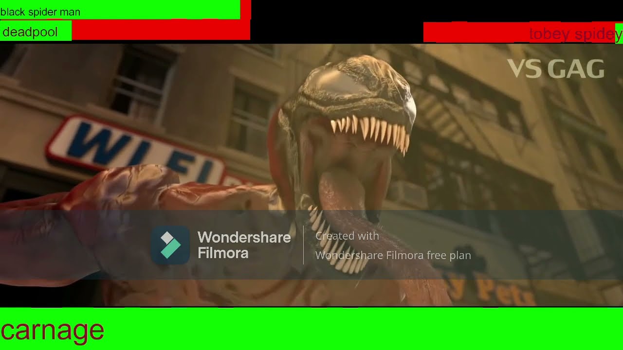 venom vs spider man from vs gag with healthbars