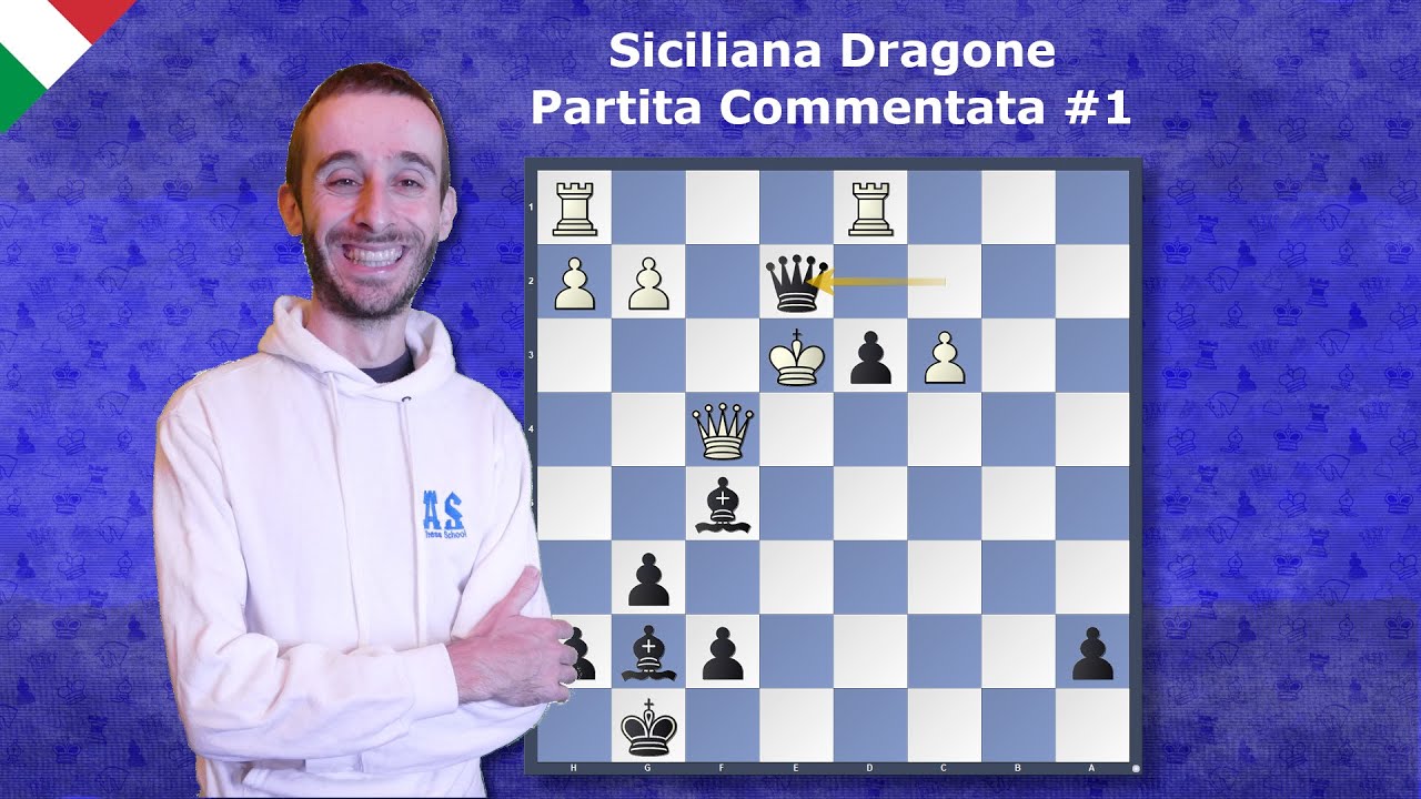 Siciliana variante del dragone - come attaccare sacrificando la qualità - Partita Commentata #1