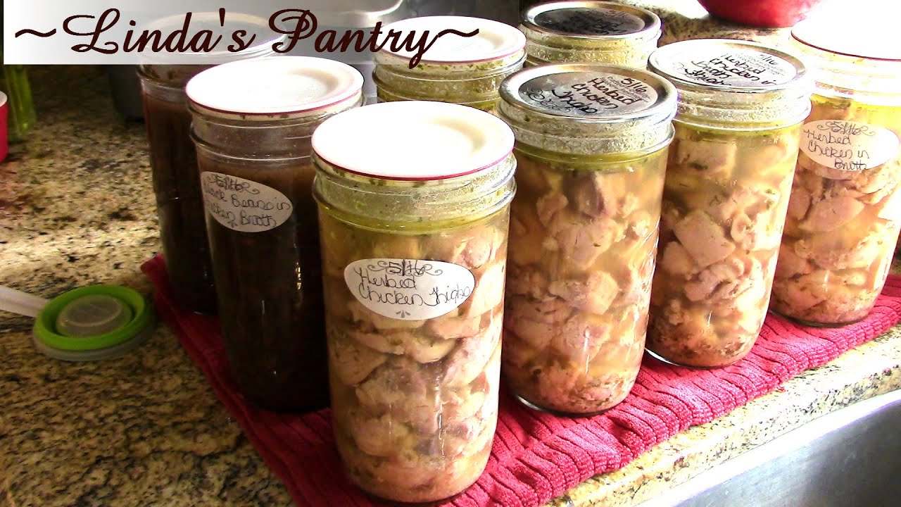 ~ Canning Zaycon Herbed Chicken Thighs With Linda's Pantry~