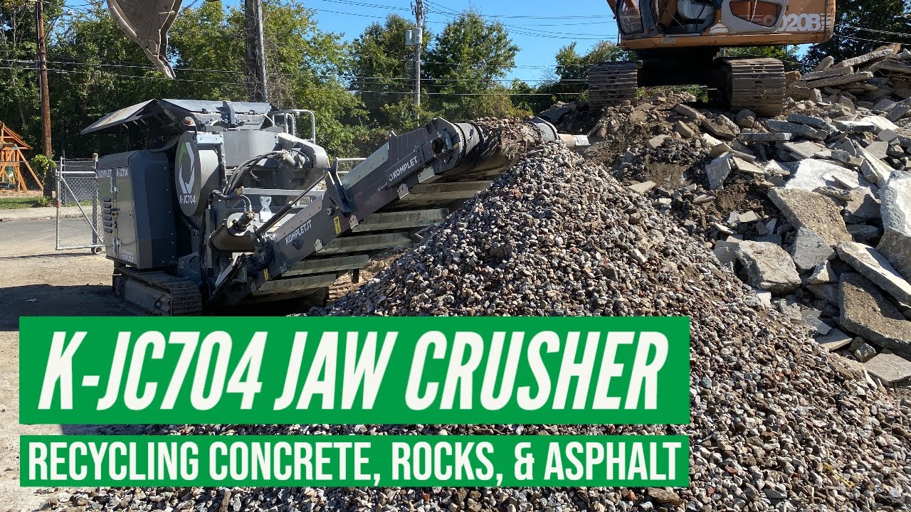 Komplet K-JC704 Mobile Jaw Crusher Recycling Concrete, Rock, and Asphalt