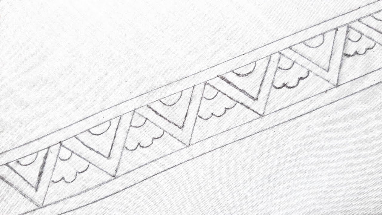 New Border Embroidery Design for Dress/Kurti (Hand Embroidery Work)
