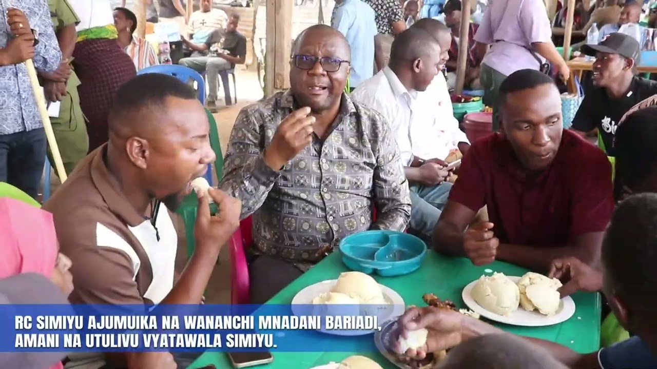 RC MACHA NA WANANCHI WAKE WANAKULA NYAMA MNADANI SIMIYU,AMANI NA UTULIVU VIMETAWALA SIMIYU