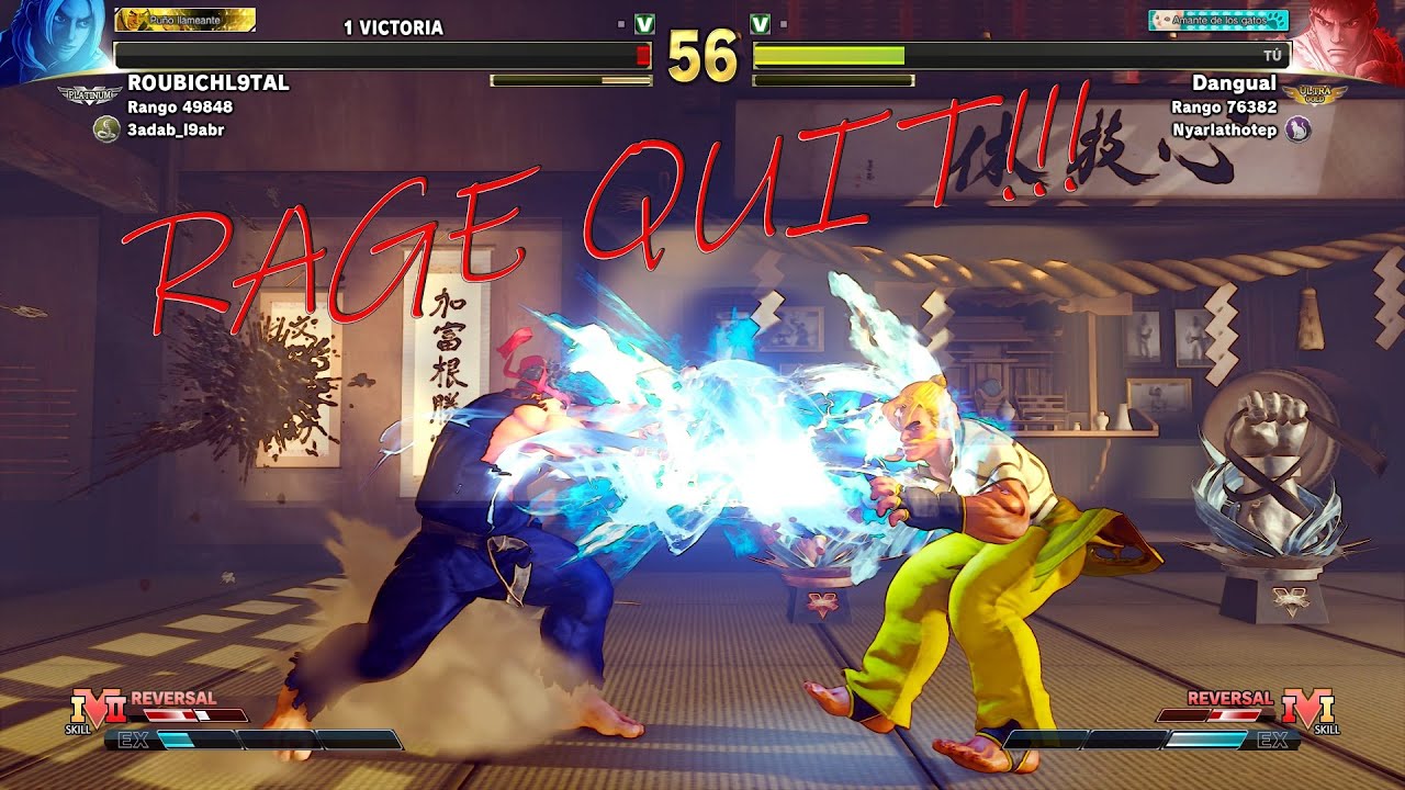 Street Fighter V 01/11/2020 ROUBICHL9TAL Rage Quitting