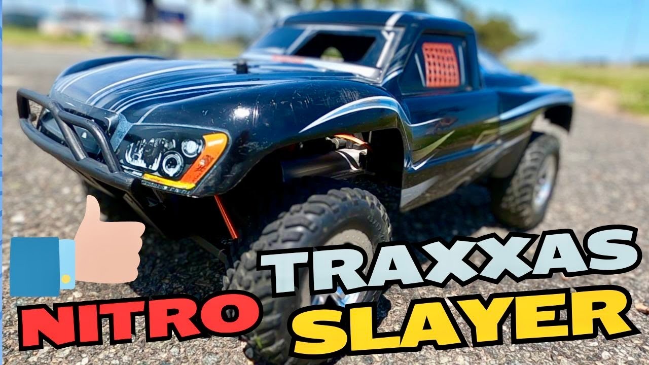Short Chassis Traxxas Slayer - Rare Center Diff Upgrade and New Dynamite 19 Engine
