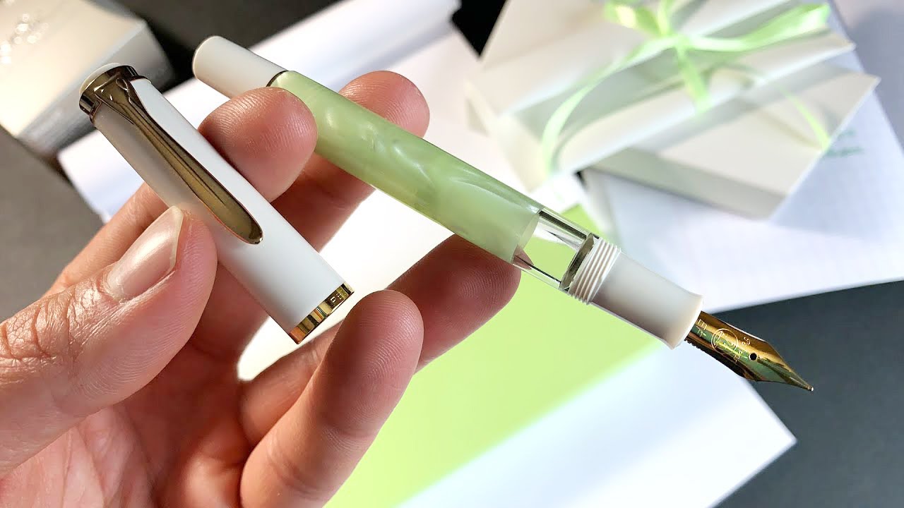 Pelikan M200 Pastel Green Fountain Pen Unboxing and Writing Sample