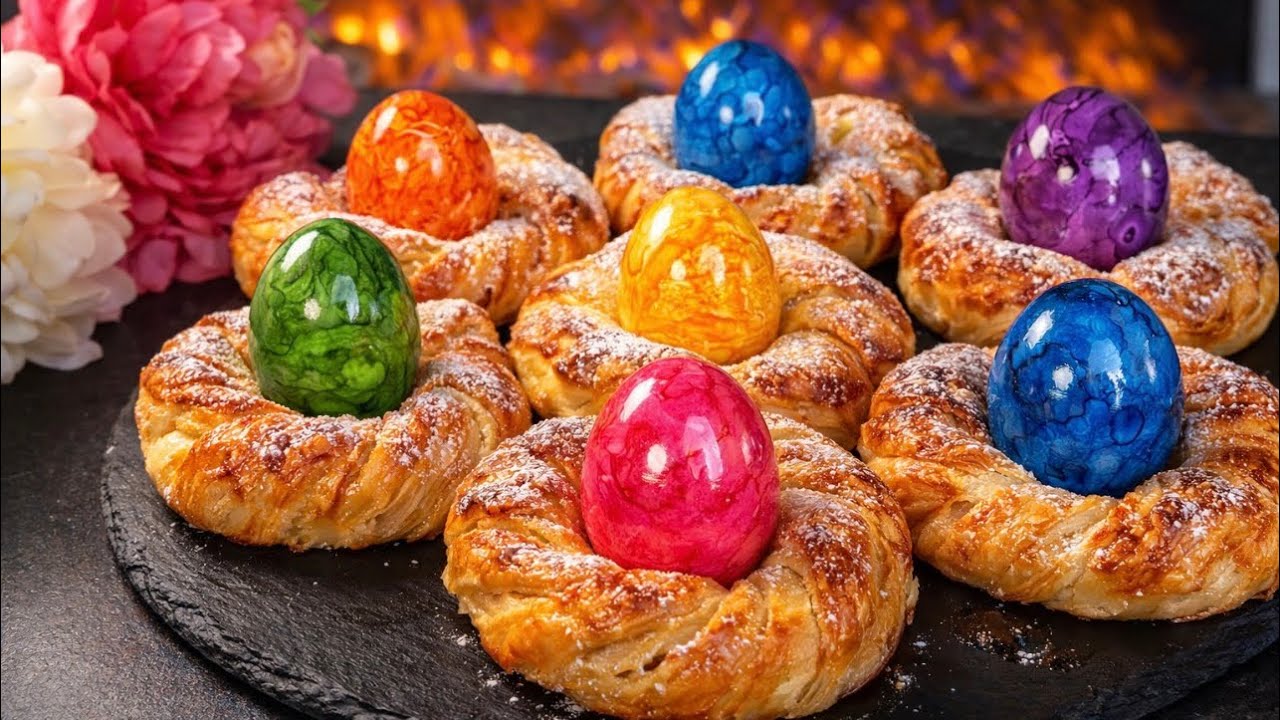 Ostern Geb&auml;ck &ndash; gemacht aus Bl&auml;tterteig! Ostern Rezepte in 5 Minuten! Einfach und lecker