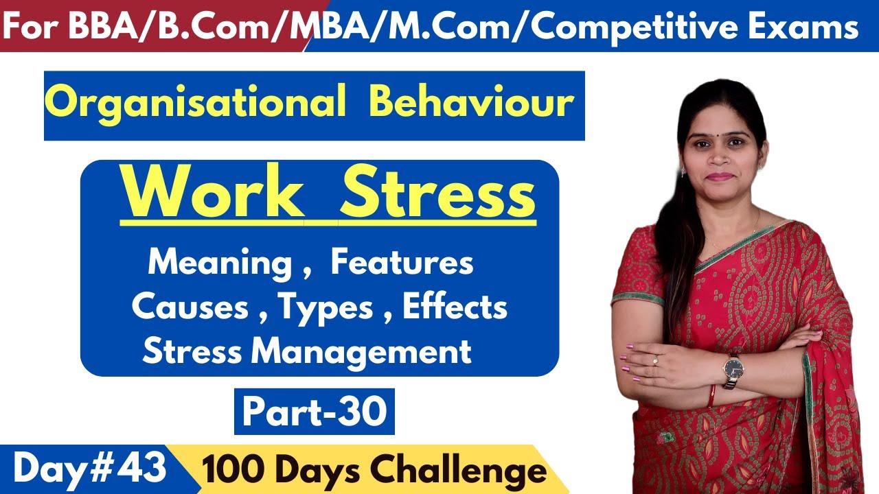 Stress Management | Work Stress | Job Stress | Stress | Meaning | Stress Management |  BBA |  B.Com