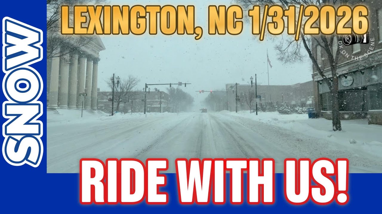 Riding Around Lexington NC After 10” Snowstorm | Road Conditions Update 1/31/2026