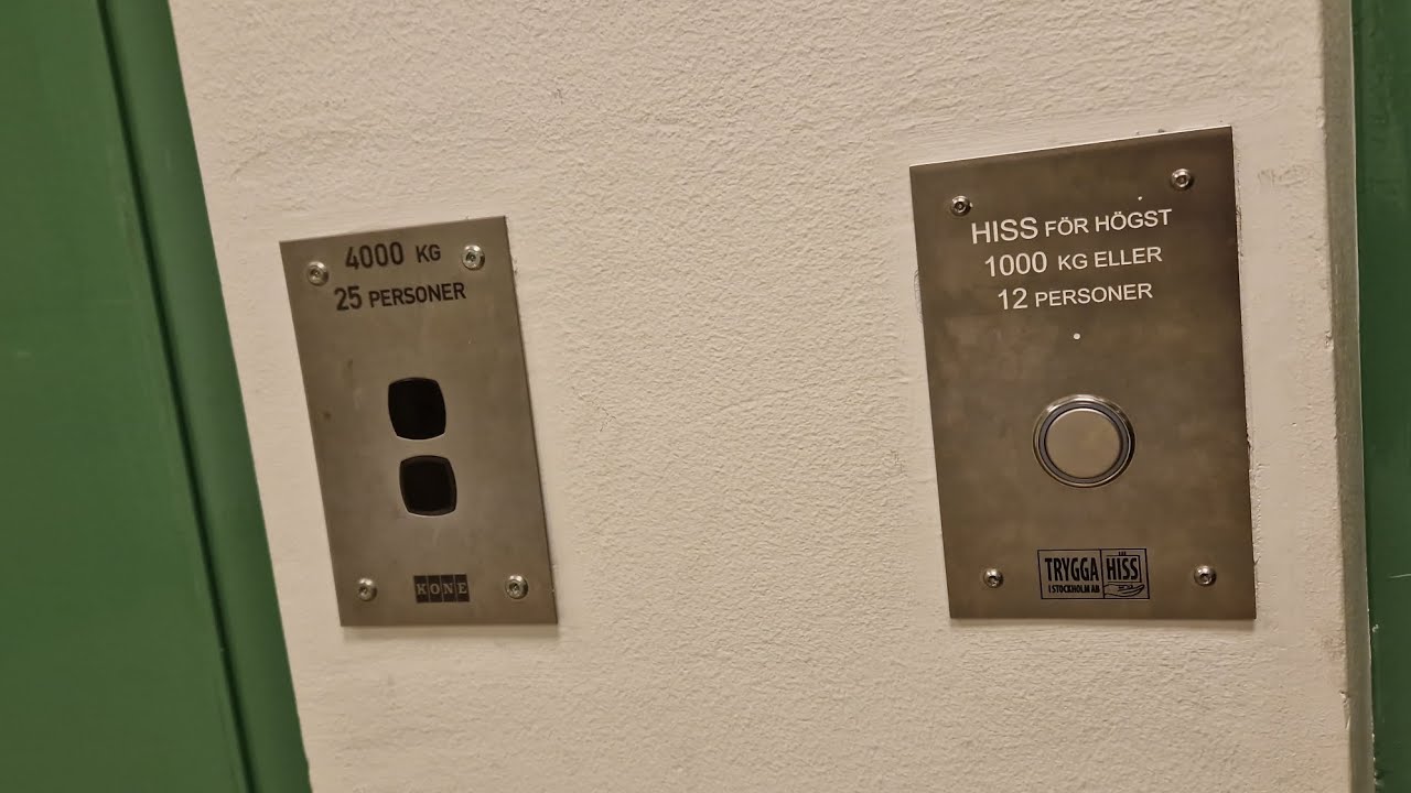 2x KONE M-series (1x Mod by Trygga Hiss) elevators @ Uppköparvägen 5, Årsta, Stockholm, Sweden