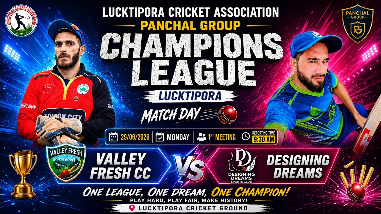 Match No. 14 | Valley Fresh Cold  Vs Designing Dreams  | Panchal Group Champions League Locktipora 2