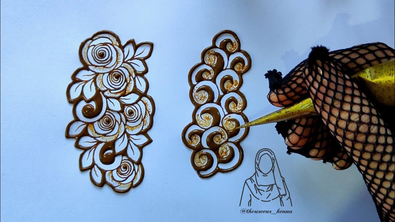 How to: 3 Different Negative Filling Henna Designs | Latest Negative Filling Henna Designs