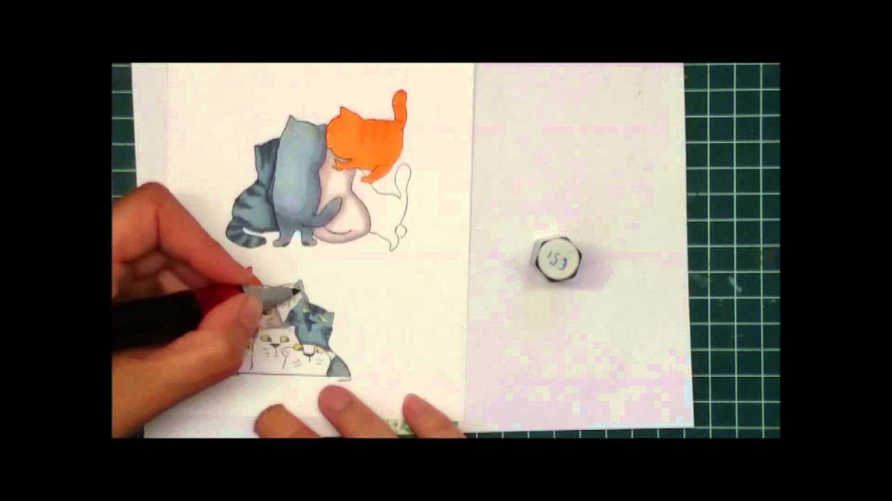 coloring happy purrthday by Art Impressions