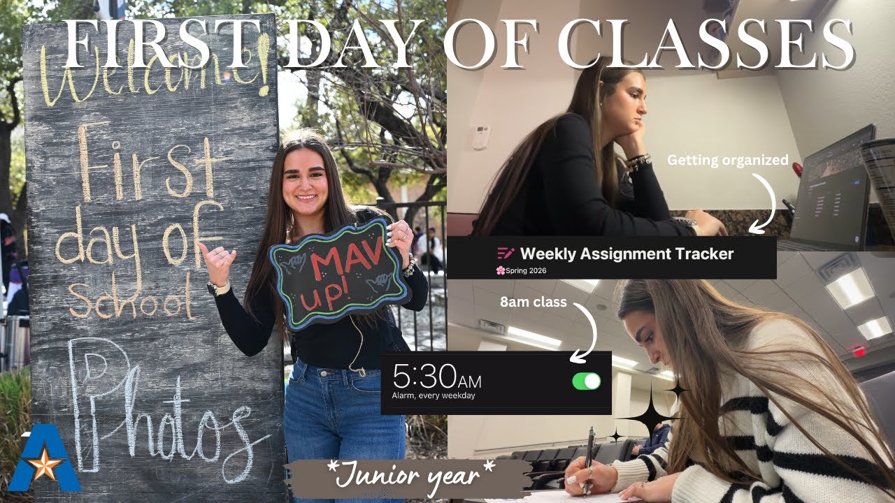 First day of the spring semester vlog! *8am class edition*