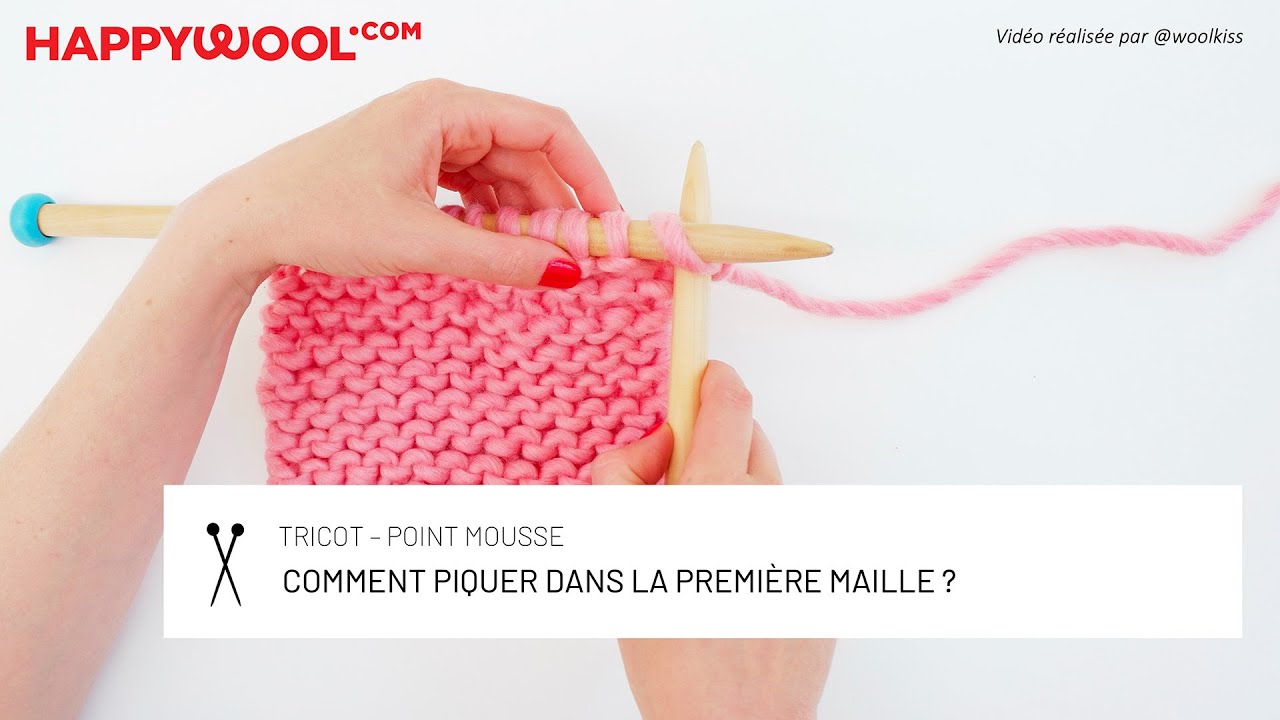 Comment piquer dans la première maille au point mousse : Techniques tricot