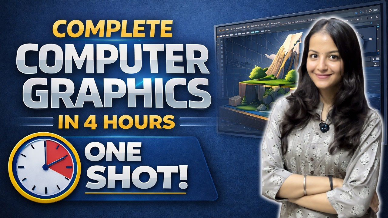 Complete Computer Graphics In One Shot| 4 hrs| In Hindi