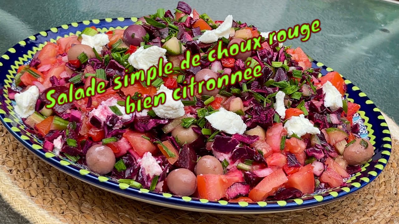 Salade de Choux Rouge Simple et Bien Citronnée