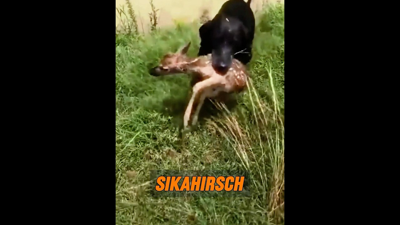 Der Mut des Hundes rettete dem Hirsch das Leben #tier #tiere