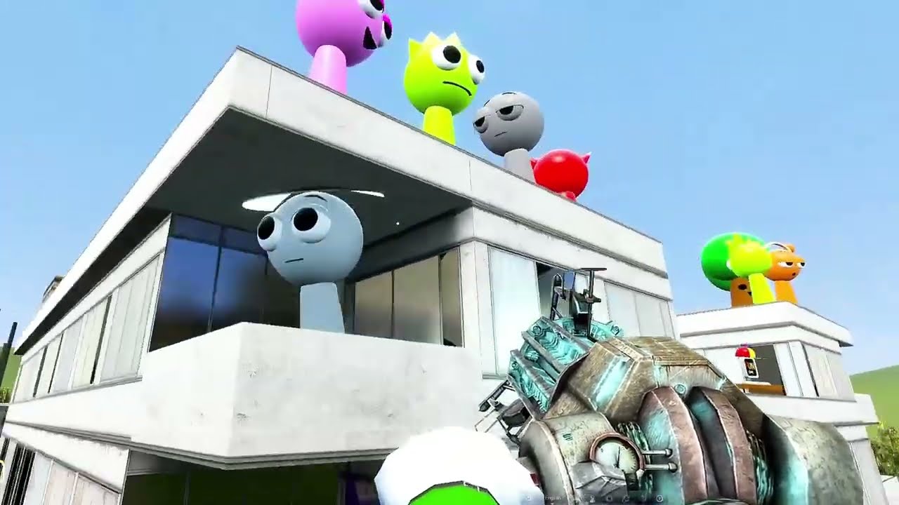 All original Incredibox Sprunki  song played in Garry's mod big maze!