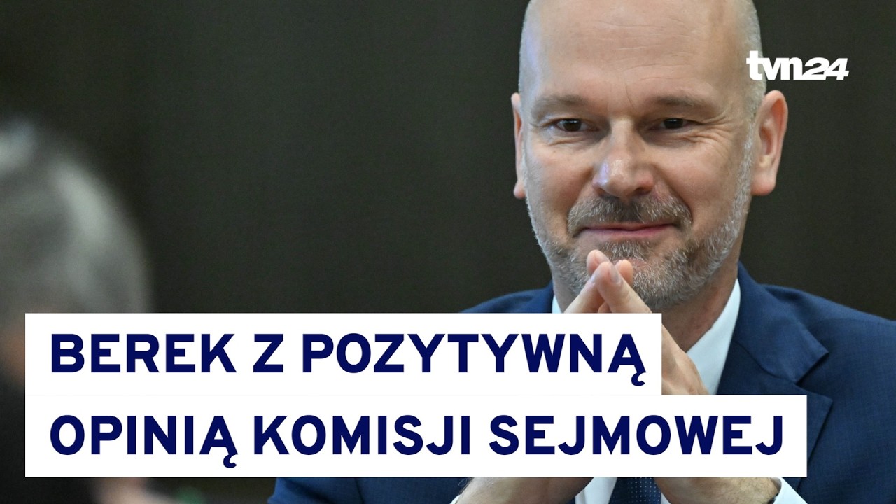 Jest decyzja komisji w sprawie kandydatury Berka. Zobacz jego wypowiedź po głosowaniu