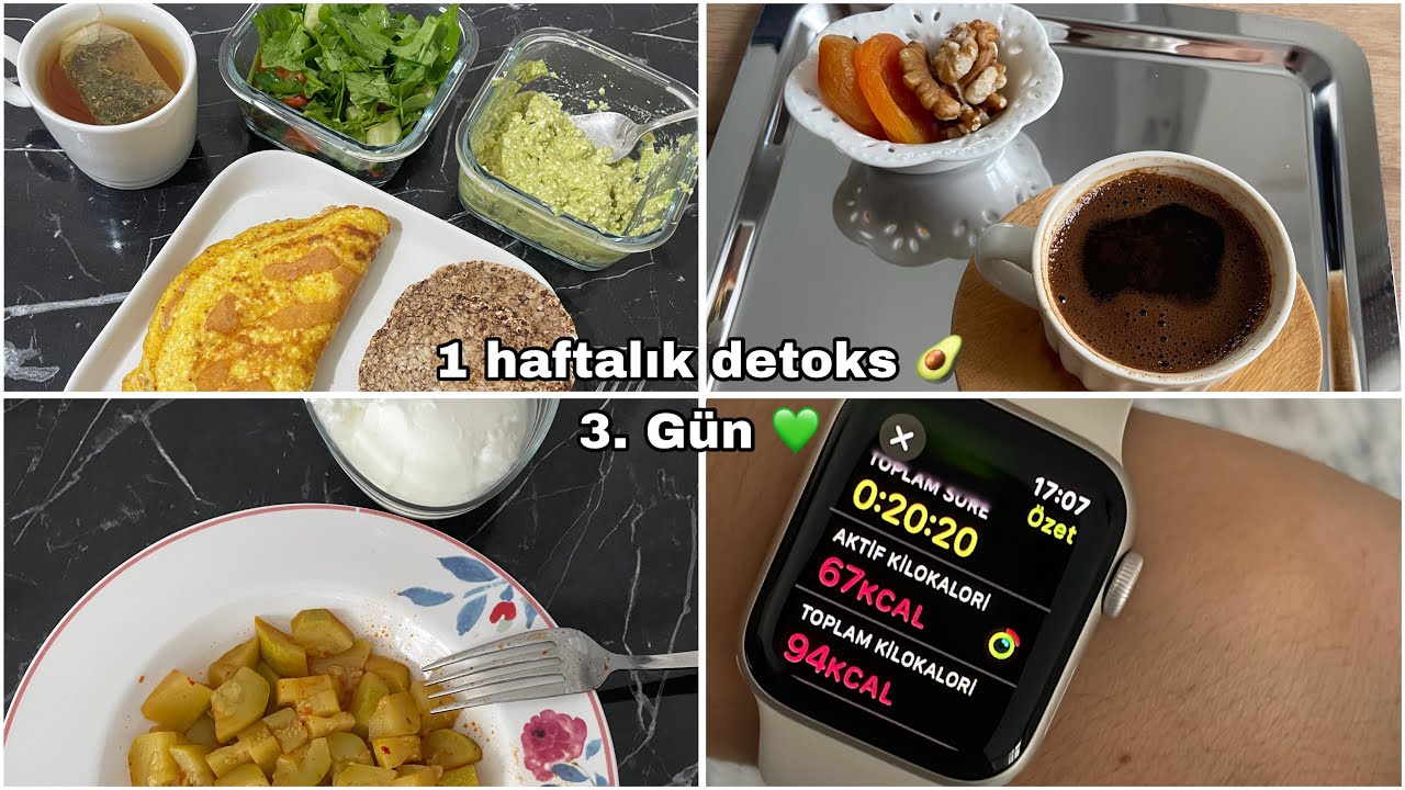 1 HAFTADA 3 KİLO DETOKSU 1 GÜNDE NELER YİYORUM ? 3.GÜN | TÜM STRESE RAĞMEN ZAYIFLIYORUZ💪🏻🤸🏻