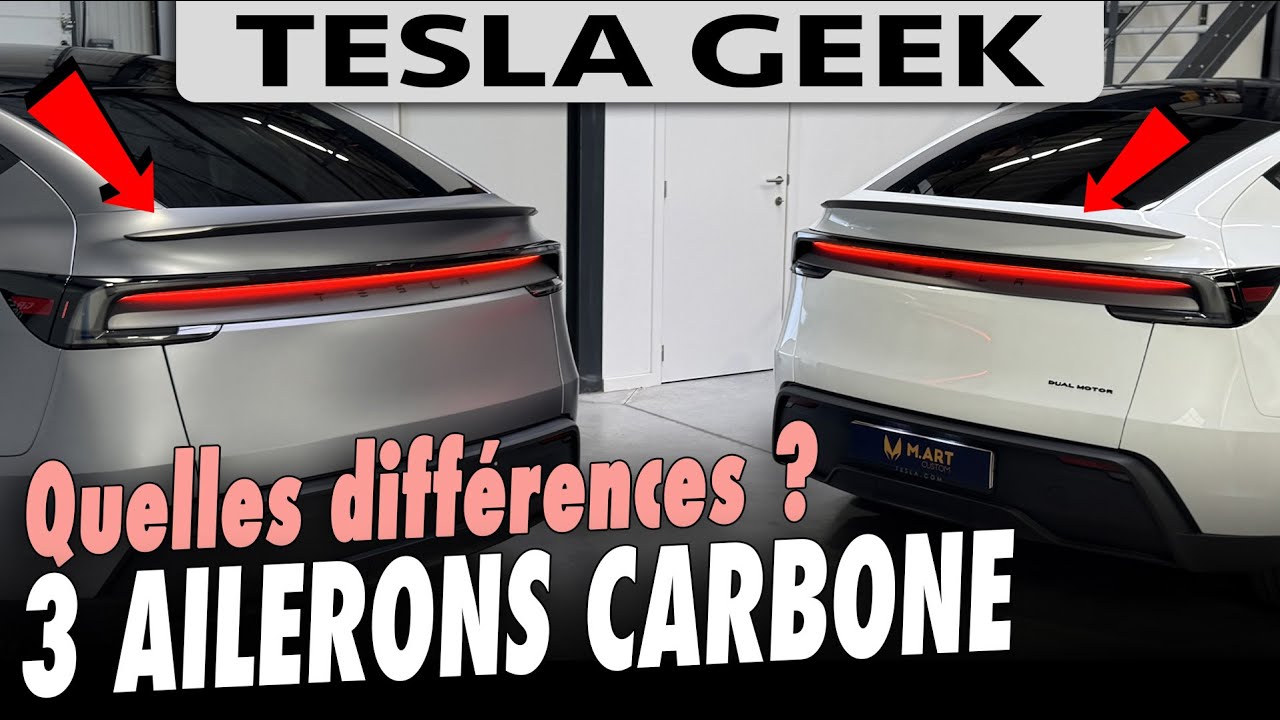 Quelles différences sur ces 3 ailerons carbone pour Model Y ?