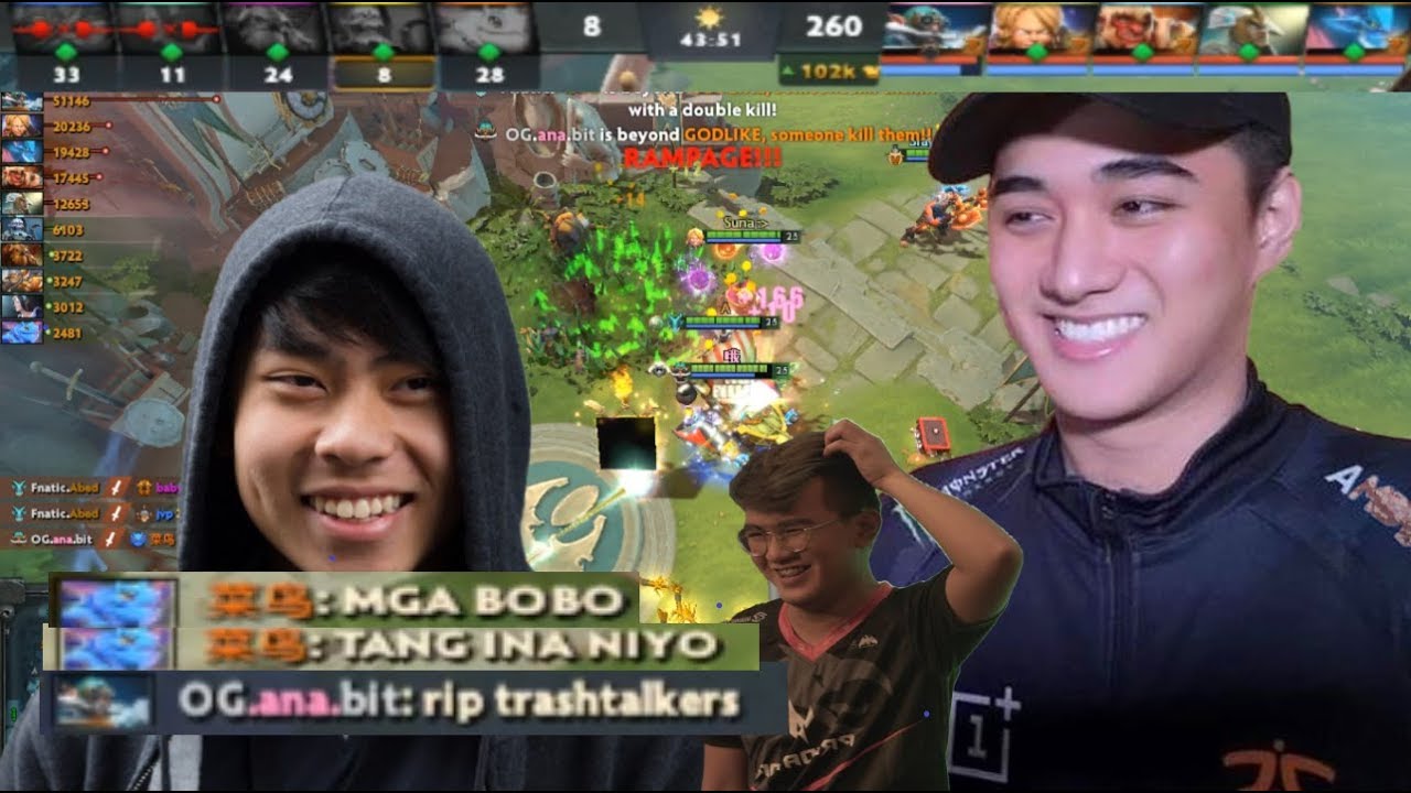 OG.ana 186KILLS GYRO + ABED,GABBI PLAYING PUBGAME - WORLD RECORD!!! DOTA 2