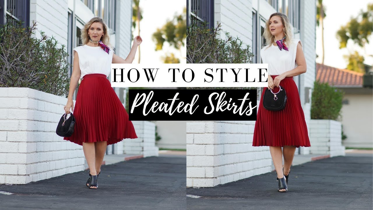 HOW TO STYLE MIDI PLEATED SKIRTS