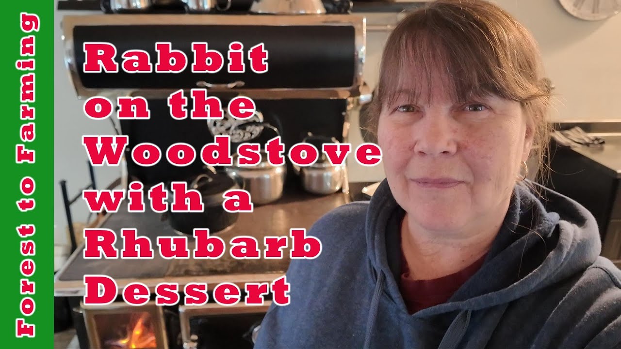 Coniglio with Rhubarb Dessert, Woodstove Cooking