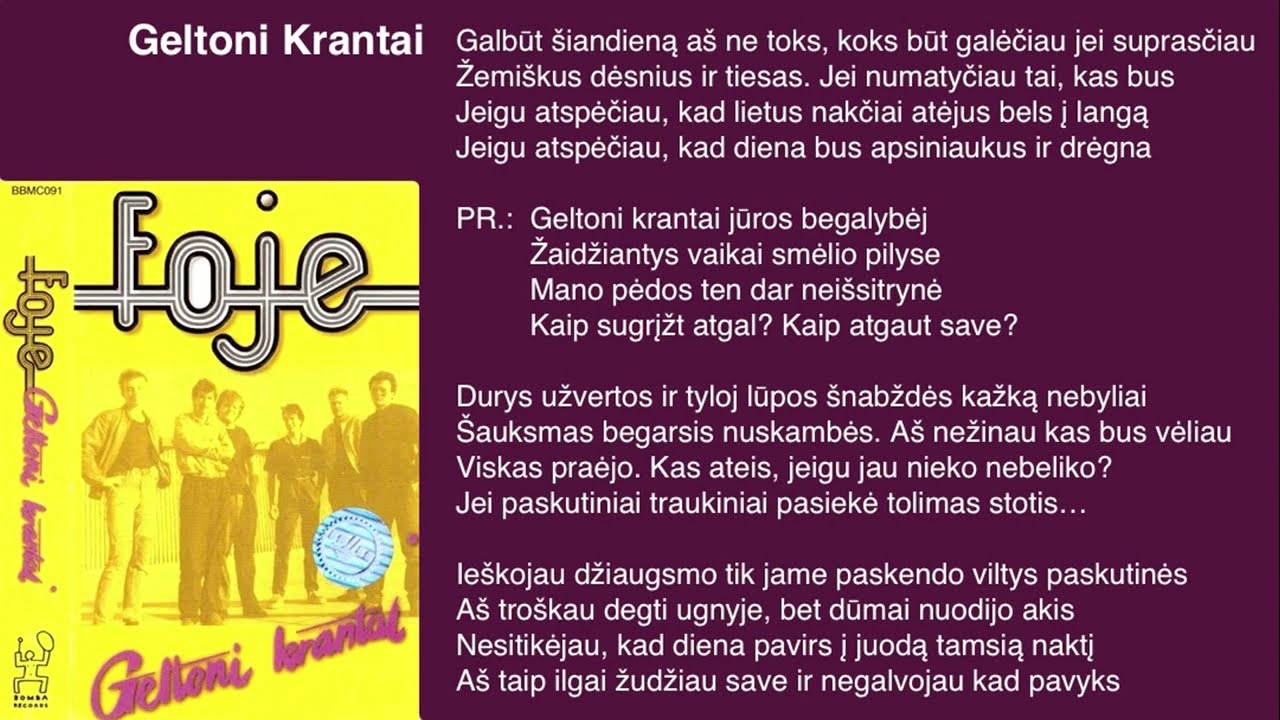 FOJE - "Geltoni Krantai"