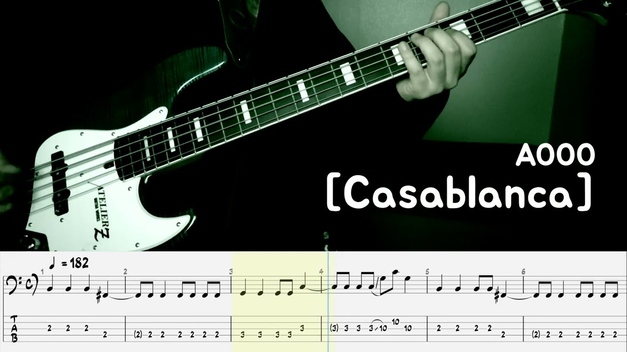 Aooo - Casablanca (Bass Cover, TAB)