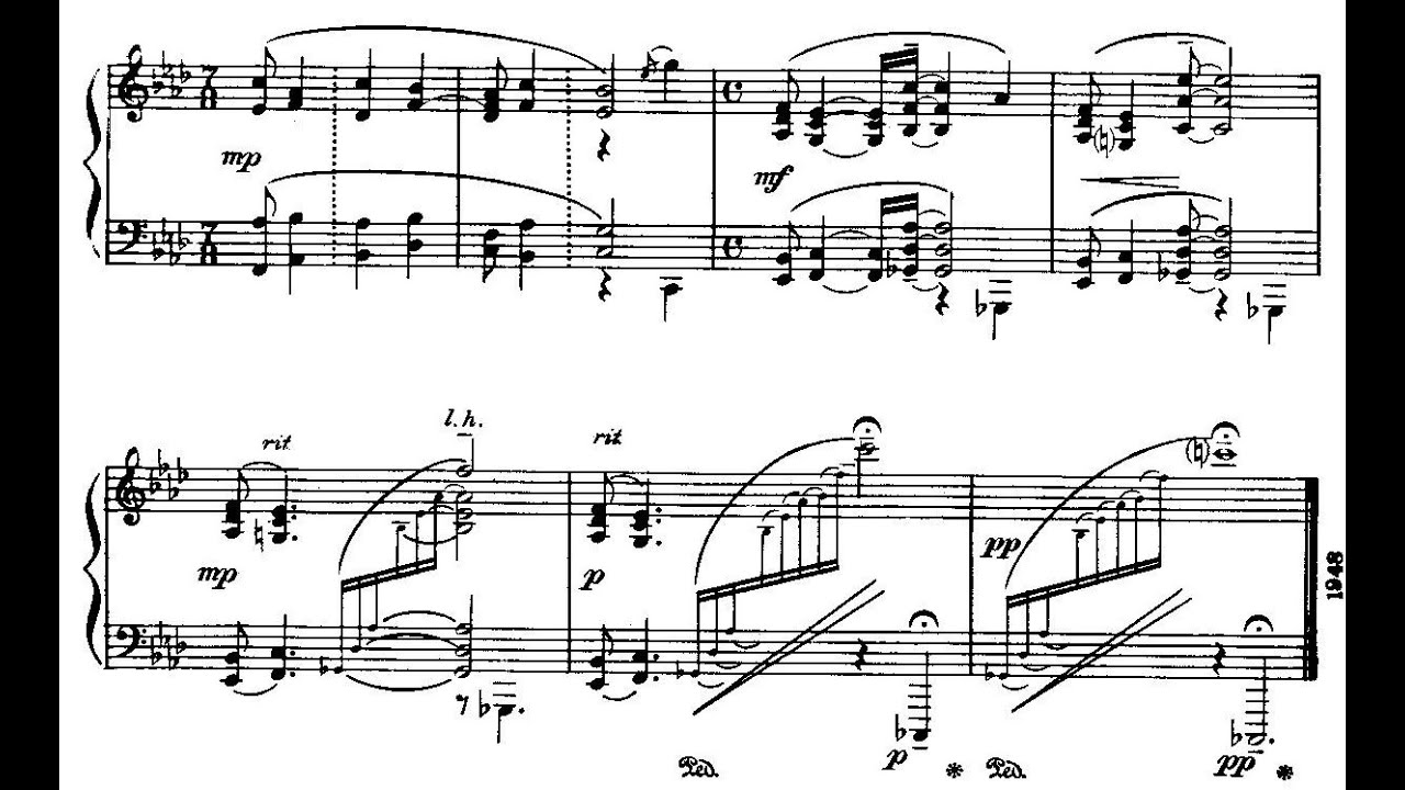 Aaron Copland - Four Piano Blues for Piano (1926-48) [Score-Video]