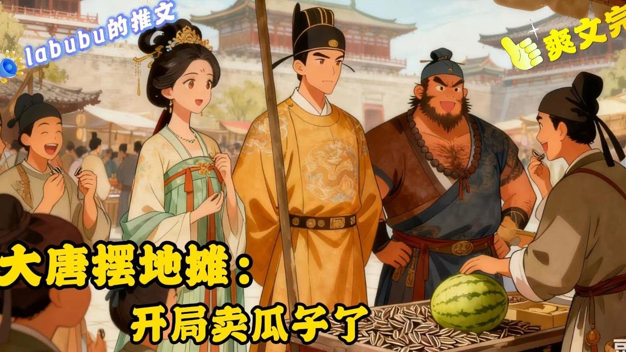 完结《大唐》段暄穿越大唐贞观七年，绑定商城系统，开局就在长安城西市摆地摊卖瓜子！ 第一批大客户便是李世民！瓜子风靡长安城，薯片，香水等等商品的上架更是引来了整个大唐百姓的疯抢...#大唐#历史#脑洞
