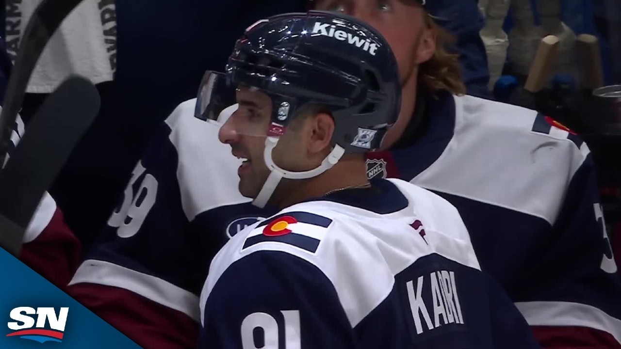 Nazem Kadri Sets Up Nathan MacKinnon's Top-Corner Snipe With Sweet Feed
