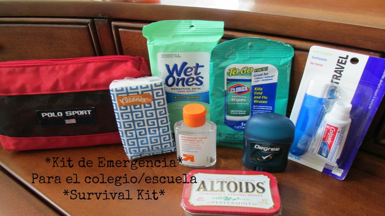 *KIT DE EMERGENCIA* PARA LA ESCUELA/COLEGIO *SURVIVAL KIT*