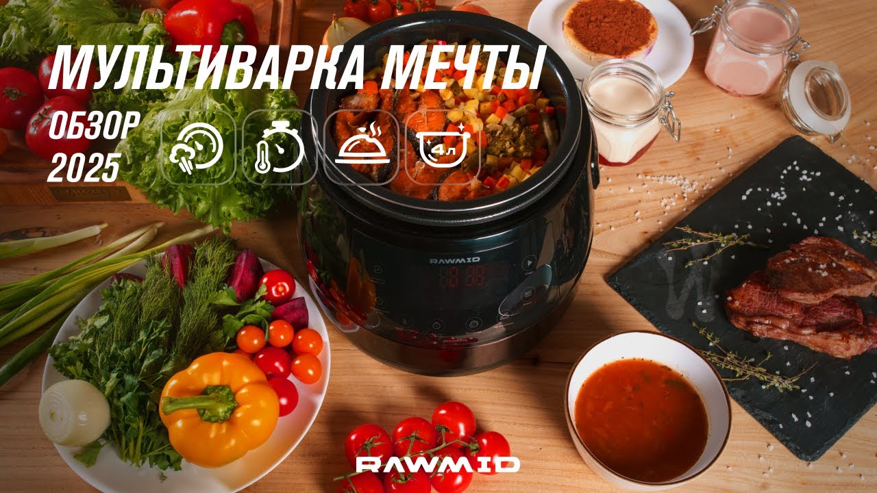 На что способна мультиварка скороварка RAWMID Modern RMP-04 Готовит в 3 раза быстрее!