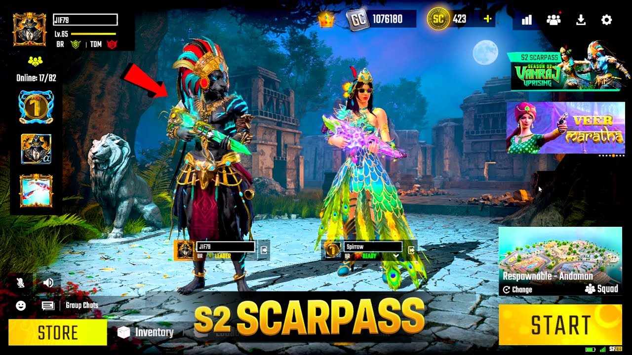 Max Out 100 Level Season 2 Scarpass!! Vanraj Rajmorni Full Op Upgrade 😱 New Indian Game Scarfall 2.0