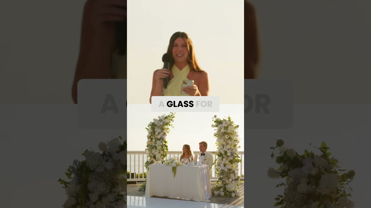 Wedding speech. Laguna beach, California.