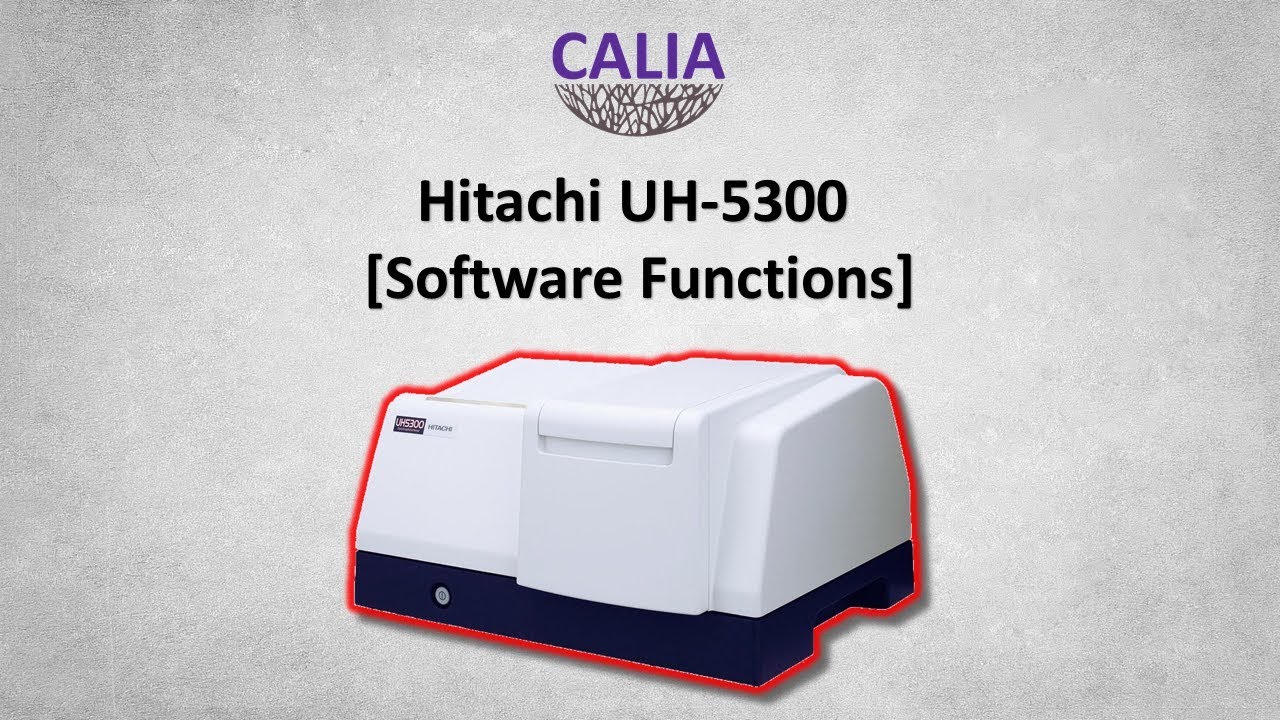 Hitachi UH5300 Double Beam UV-Vis Spectrophotometer [Software Functions]
