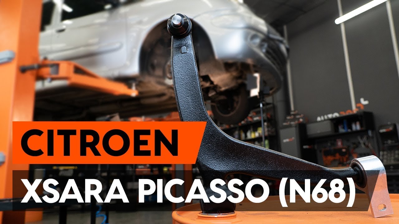 How to change front suspension arm / front control arm on CITROEN XSARA PICASSO (N68) [AUTODOC]