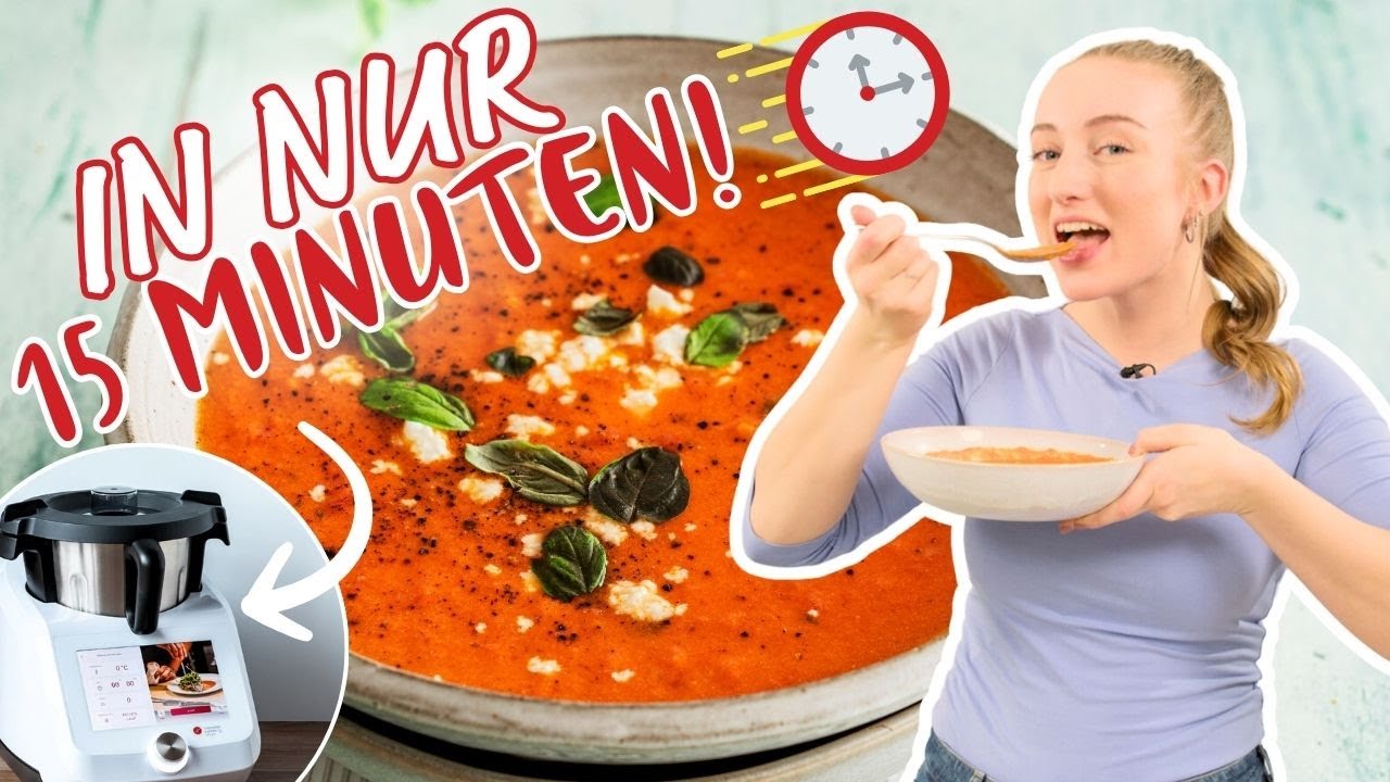 🍅🕒 In 15 Min zur CREMIGSTEN Tomatensuppe mit Feta – Das Monsieur Cuisine Rezept macht's möglich!