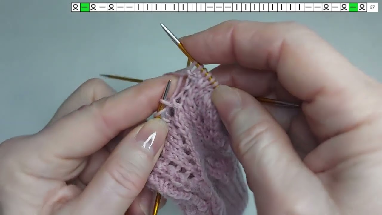 Женские  носочки  японским узором . 21- 35 ряд .Часть 2