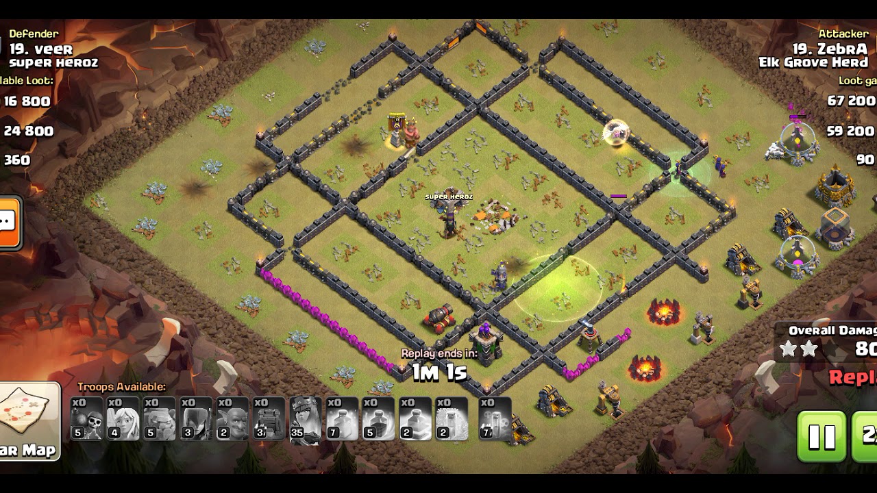 TH10 GoBoWitch attack (failed).