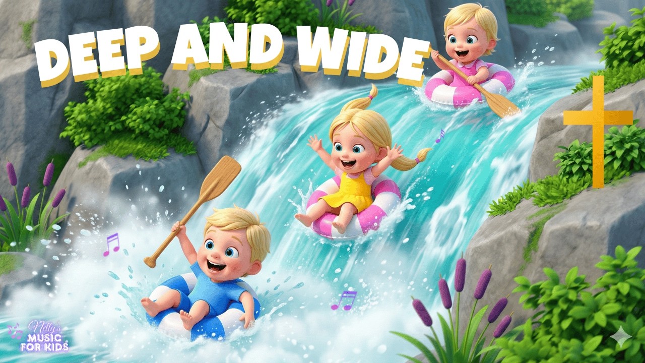 Deep and Wide | Fun Christian Sunday School Songs for Kids with Lyrics | Lila & Milo Bible Worship